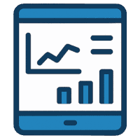 Icône vectorielle d’audit digital – outils et suivi de production