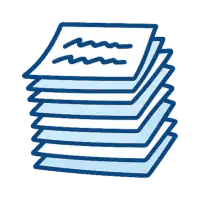 Pile de formulaires manuscrits