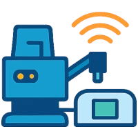 Machine industrielle envoyant des données sans fil