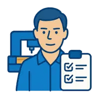 Icône chef de projet bois – planning et machine atelier